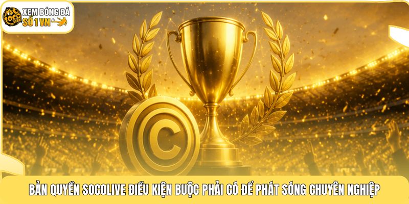 Bản quyền Socolive điều kiện buộc phải có để phát sóng chuyên nghiệp