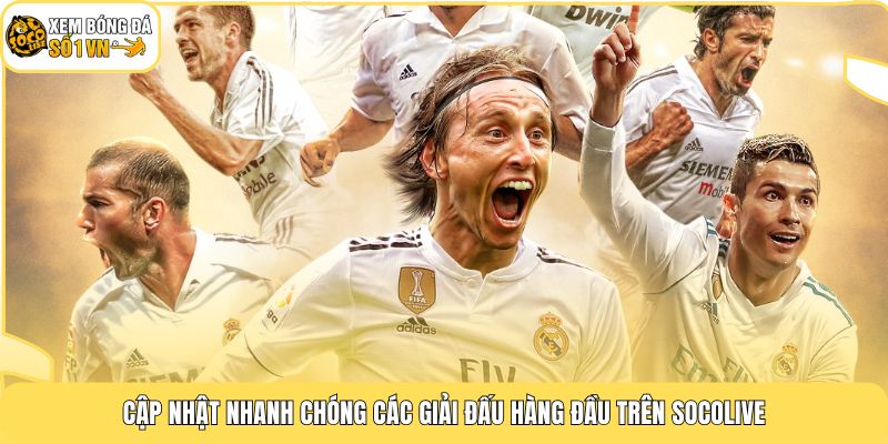 Cập nhật nhanh chóng các giải đấu hàng đầu trên Socolive